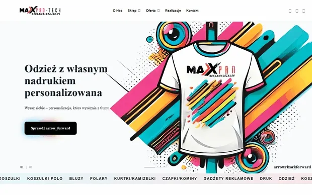 Podgląd strony Reklama Leżajsk — animowany scroll